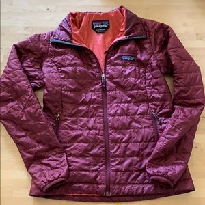 Patagonia Maroon Down Jacket- Nano Puff size S